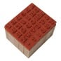 Fancy Mini Alphabet Wooden Stamp Set 30 Pieces image number 2