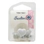 Hemline White Novelty Hearts Button 6 Pack image number 2