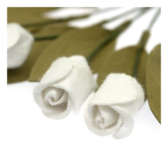 White Tulip Wired Floral Picks 12cm 6 Pack image number 3