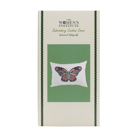Women&rsquo;s Institute Butterfly Embroidery Cushion Cover Kit image number 1