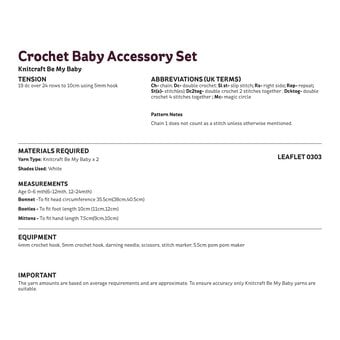 Knitcraft Crochet Baby Accessories Digital Pattern 0303 image number 3