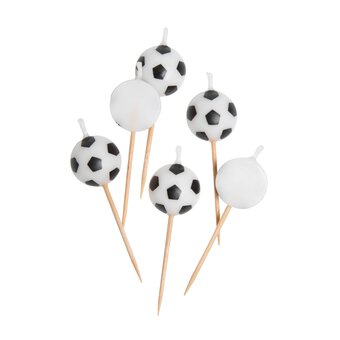 Football Pick Birthday Candles 6 Pack