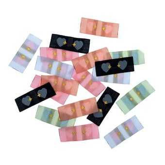 Heart Woven Labels 20 Pack