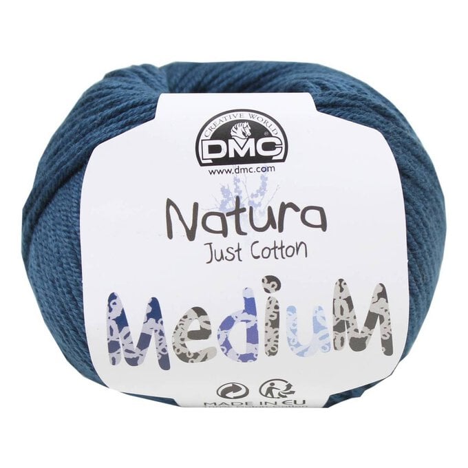 DMC 177 Dark Petrol Blue Natura Medium Crochet Yarn 50g image number 1