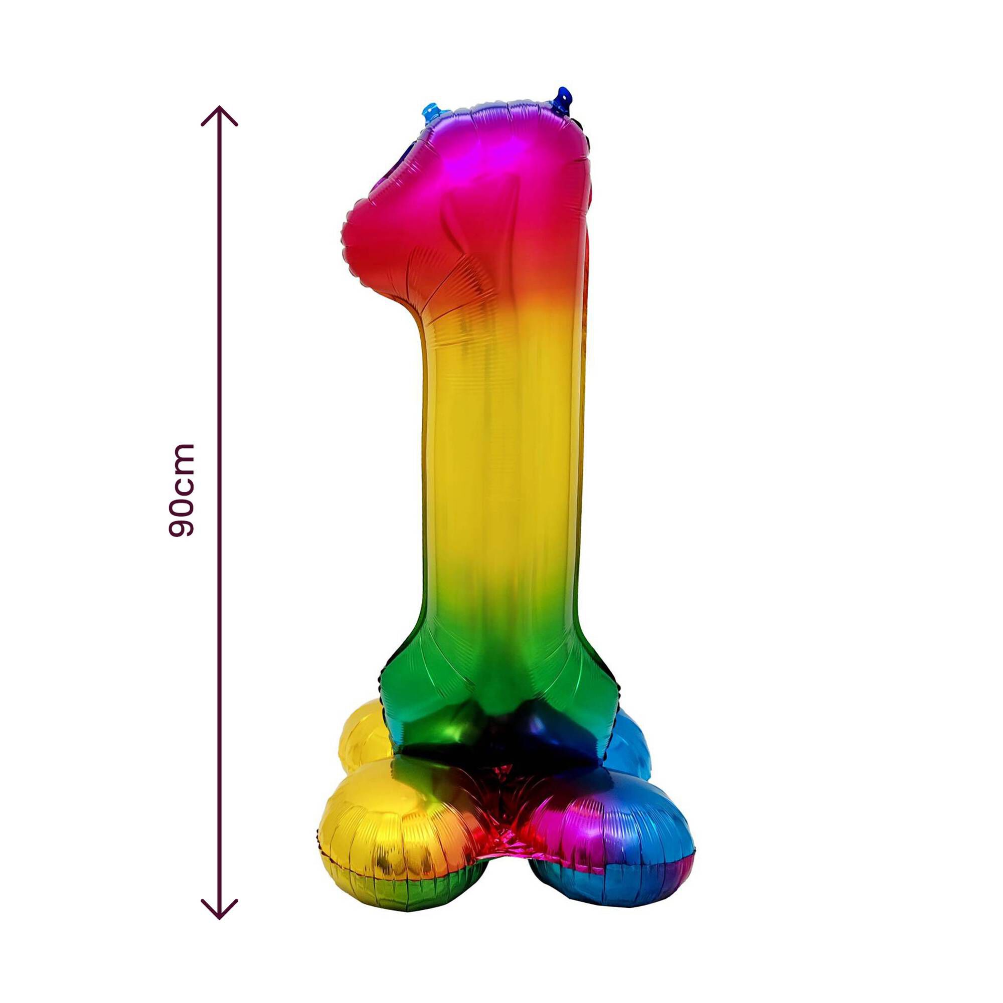 Standing Multicoloured Number 1 Balloon 90cm | Hobbycraft
