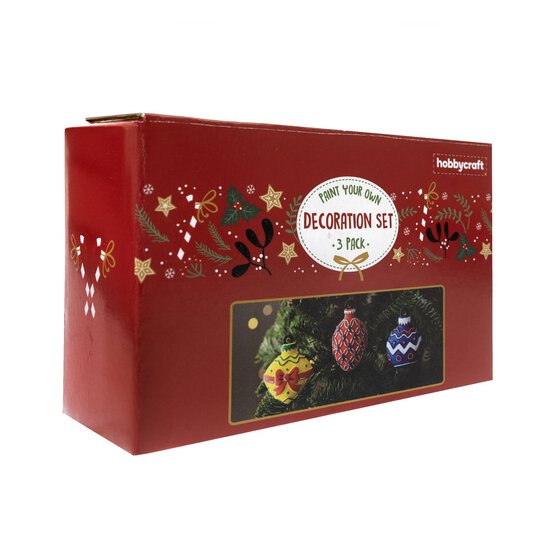 Paint Your Own Christmas Decorations Kit 3 Pack image number 3