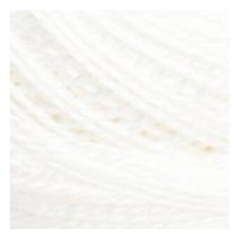 DMC White Pearl Cotton Thread on a Ball Size 8 80m (Blanc) image number 2