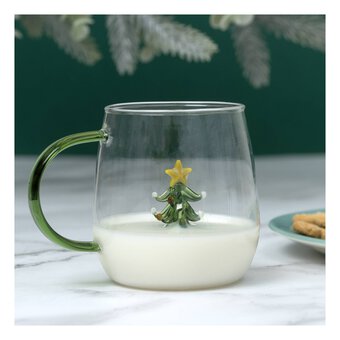 Glass Christmas Tree Mug