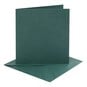 Dark Green Cards and Envelopes 6 x 6 Inches 4 Pack image number 1