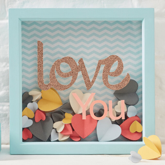 How to Make a Heart Confetti Box Frame image number 1