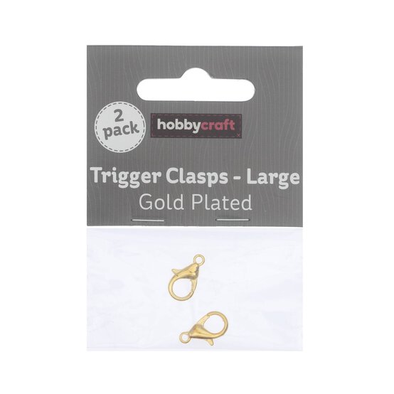 Gold Plated Trigger Clasp 15 x 6mm 2 Pack image number 1