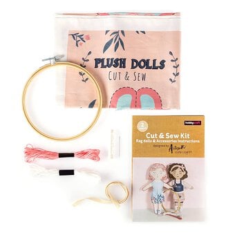 Artisan Cut and Sew Fabric Panel Dolls Kit image number 3