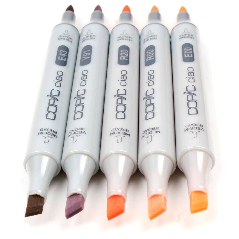Copic Markers come in 4 different types: Copic Ciao, Copic Sketch, Copic  Wide and Copic Classic - Sarah Renae Clark - Coloring Book Artist and  Designer