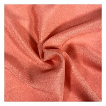 Dark Peach High Elastic Crepe Fabric by the Metre