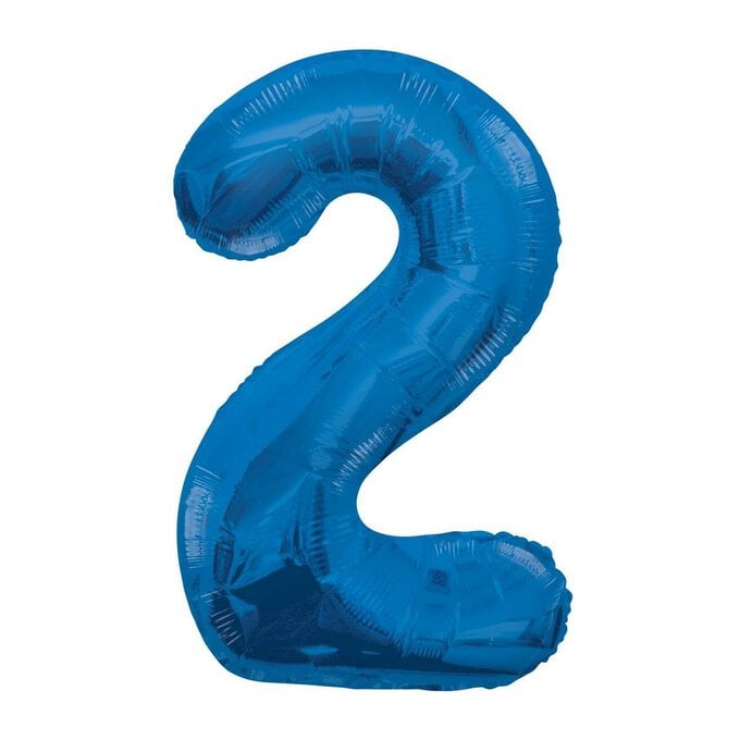 Extra Large Blue Foil 2 Balloon image number 1
