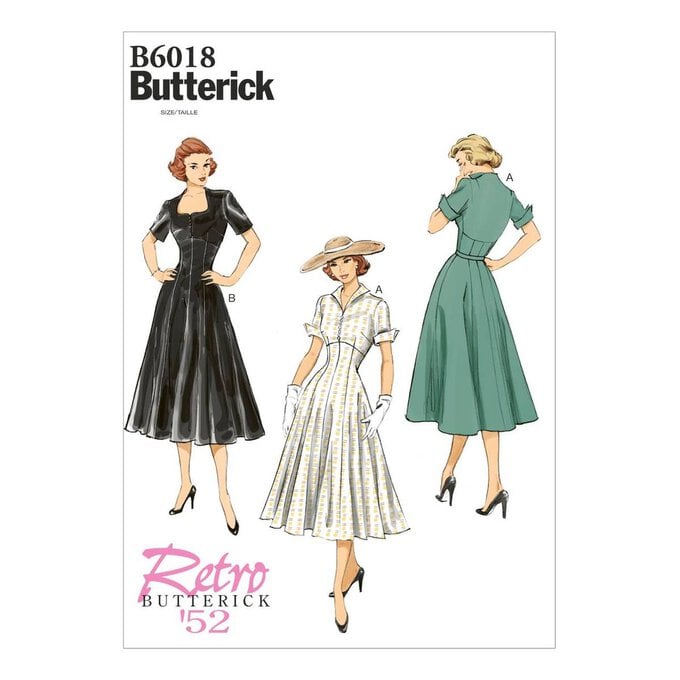 Butterick Vintage Dress Sewing Pattern B6018 (6-14) image number 1
