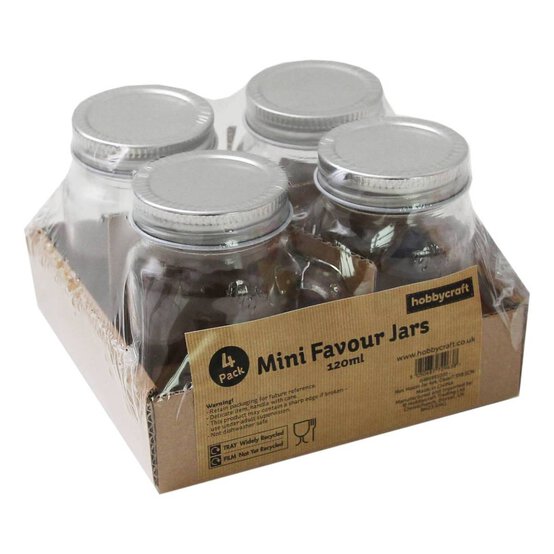 Mini Favour Jars 120ml 4 Pack image number 2