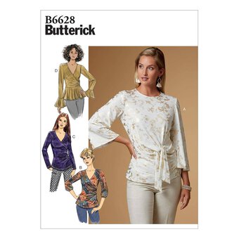 Butterick Women's Tops  Sewing Pattern B6628 (A5 6-14)