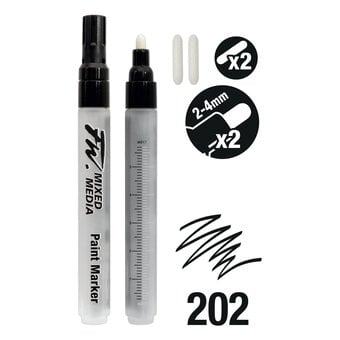 Daler-Rowney FW Round Mixed Media Markers and Nibs 2-4mm 2 Pack