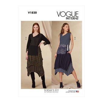Vogue Women's Top and Skirt  Sewing Pattern V1820 (All Sizes)