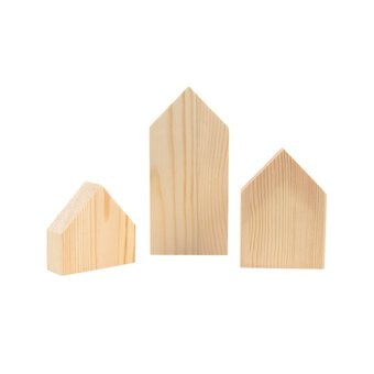 Wooden Houses 3 Pack 