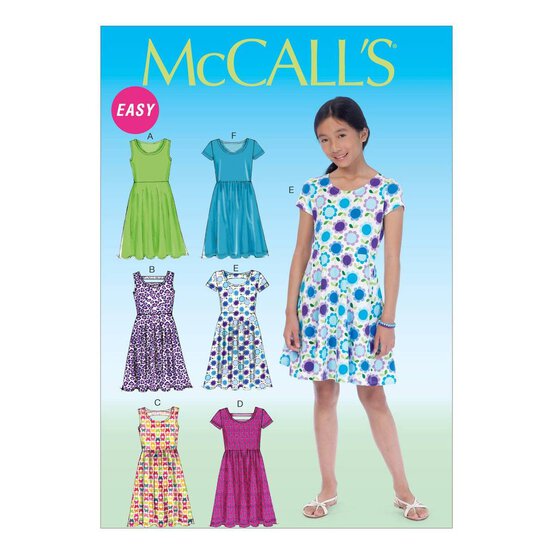 McCall&rsquo;s Girls&rsquo; Dress Sewing Pattern M7079 (10-16) image number 1