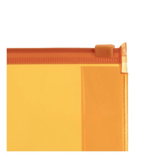 Clear Orange Pencil Case image number 3