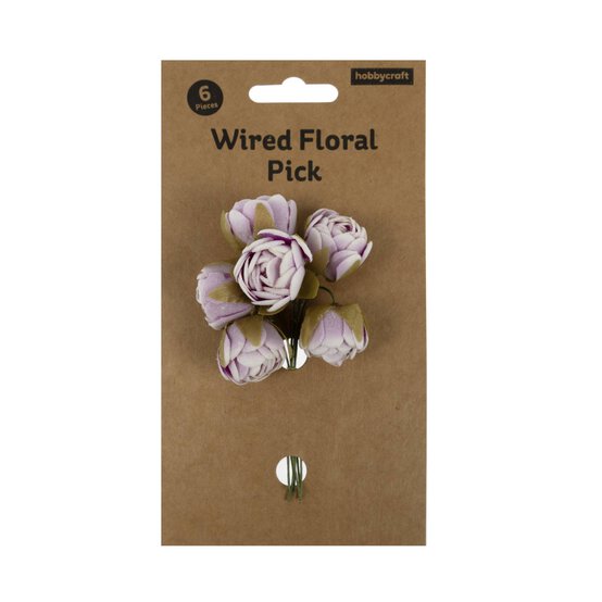 Lilac Round Petite Flower Picks 6 Pieces  image number 5