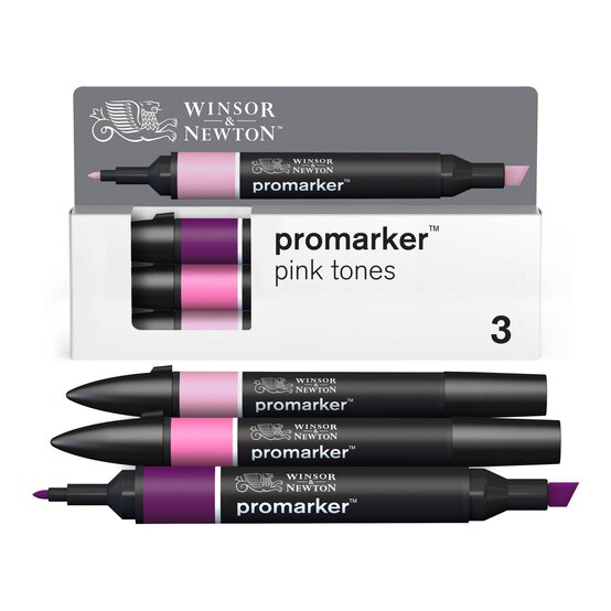 Winsor & Newton Pink Tones Promarkers 3 Pack image number 5