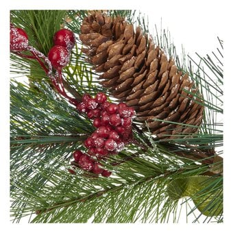 Fir Cone and Red Berry Wreath 48cm image number 2