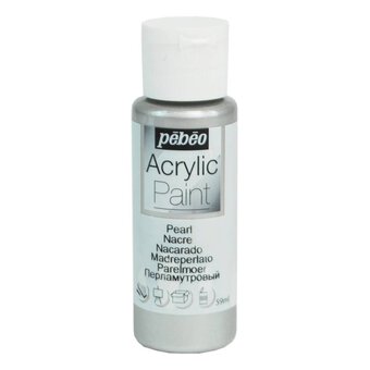 Pebeo Silver Pearl Acrylic Craft Paint 59ml