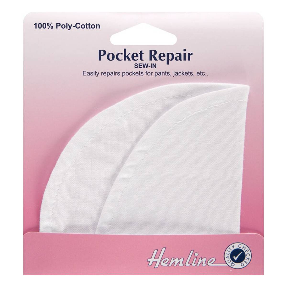 Hemline SewIn Trouser Pocket Repair Hobbycraft