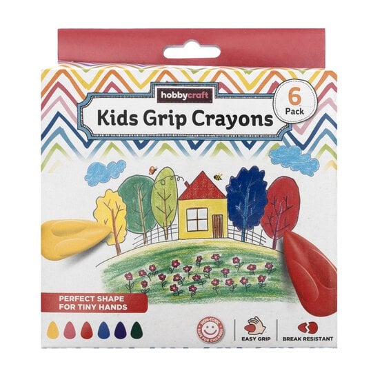 Kids&rsquo; Grip Crayons 6 Pack image number 1