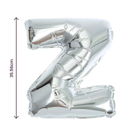 Silver Foil Letter Z Balloon image number 2