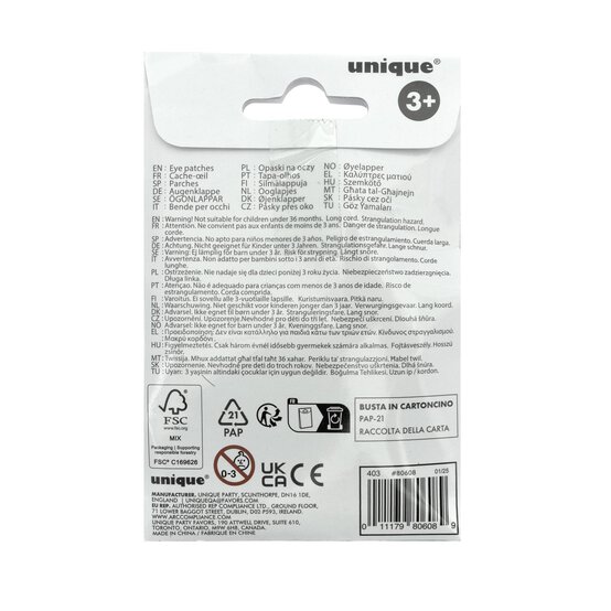 Felt Pirate Eye Patches 4 Pack image number 5