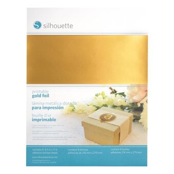 Silhouette Gold Printable Sticker Foil 8 Sheets