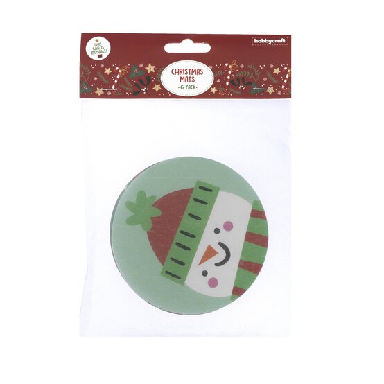 Christmas Coaster Mats 6 Pack  image number 4