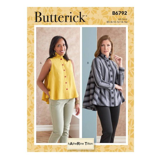 Butterick Women&rsquo;s Top Sewing Pattern B6792 (16-24) image number 1
