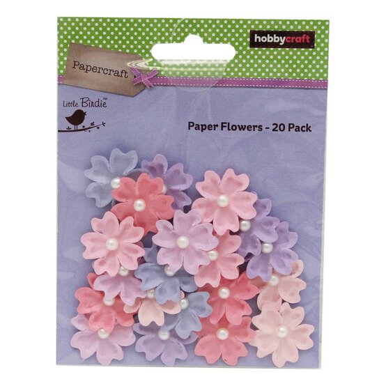 Fairy Sparkle Paper Flowers 20 Pack
