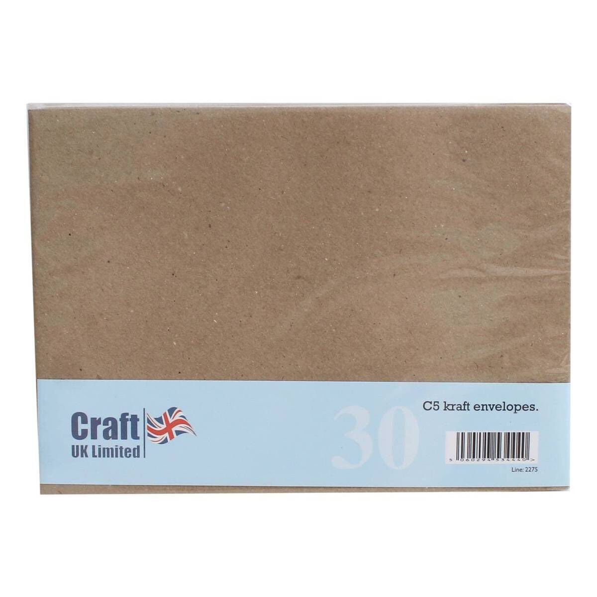 Craft UK 2281-150 C5 envelopes in Assorted colours 