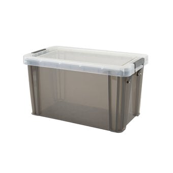 Whitefurze Allstore 2.6 Litre Transparent Grey Storage Box