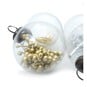 Silver and Gold Filled Glass Baubles 10cm  4 Pack image number 3