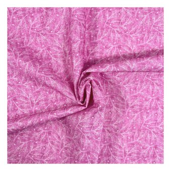 Gentle Meadow Textured Stem Cotton Fabric by the Metre