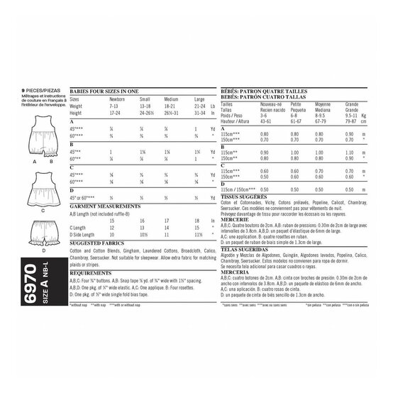 New Look Baby Clothes Sewing Pattern 6970 image number 2