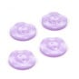 Hemline Lilac Basic Scalloped Edge Button 4 Pack image number 1