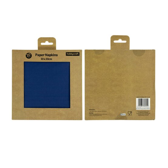 Midnight Blue Napkins 20 Pack image number 5