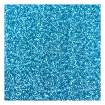 Hearthside Harvest Blue Leaves Cotton Fabric by the Metre