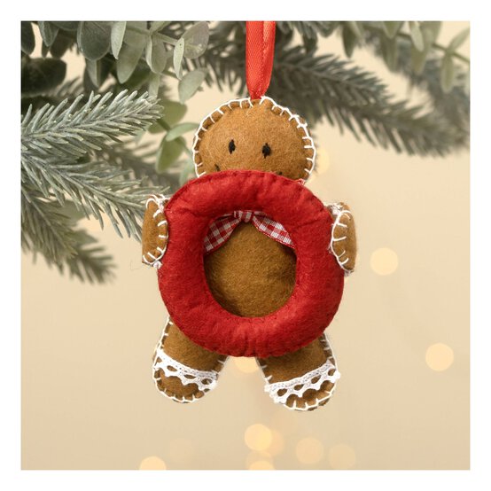 Hanging Gingerbread Felt Letter O Decoration image number 1