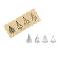 Christmas Trees Wooden Stamp 2.5cm x 6.4cm  image number 1