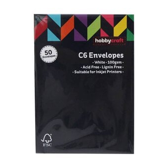 White Envelopes C6 50 Pack